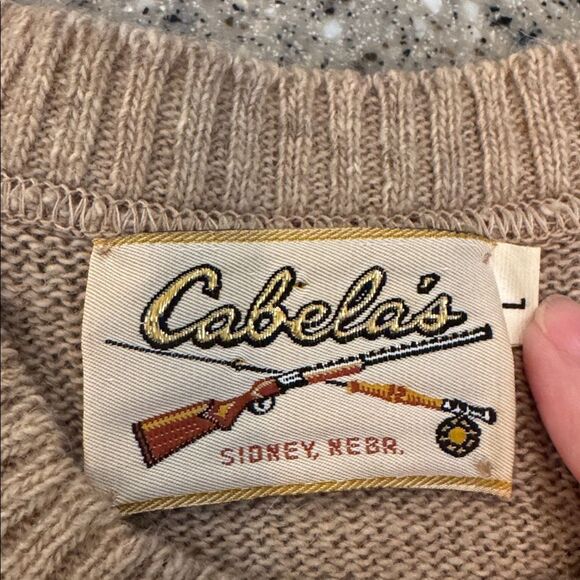 CABELA'S Vintage 70s/80s Wool Sweater Heritage Outdoor Fisherman Knit Crewneck - Picture 7 of 11